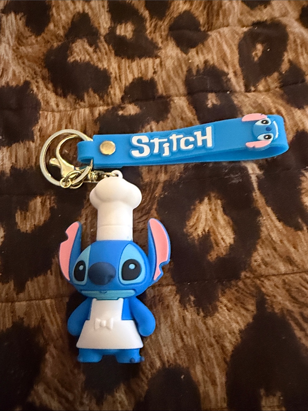 Blue Stitch Chef Keychain